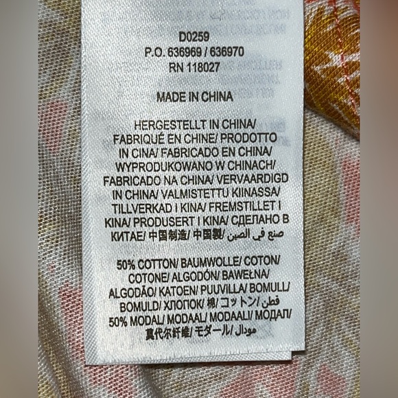 Boden YELLOW pink Pineapple Flippy Jersey Mini DRESS size 14R Flared 1/2 Button - Picture 2 of 16